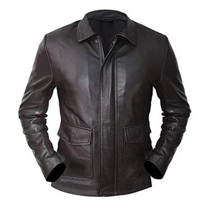 Giacca in Vera Pelle Marrone per Uomo, Stile Casual Biker, Giacca da Motociclista <span class=keywords><strong>Jones</strong></span> in Pelle Marrone - Product Image 1