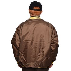 Chaqueta Universitaria de Béisbol Personalizable en Satén con Parches Bordados, Chaqueta de Manga Larga para Hombre para Invierno - Product Image 2