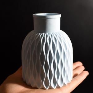 Molde de Silicona para Jarrón con Diseño Geométrico Moderno de Ondas de Agua - Product Image 3