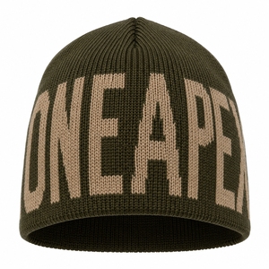 Men's Olive Green <b>Beanie</b> Hat Knit Cuffed Winter Cap Unisex Streetwear <b>Skull</b> Cap Custom Logo Wholesale Fashion Accessory - Product Image 1