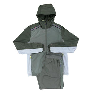 Ensemble de survêtement homme 2026 personnalisé avec broderie, en nylon de haute qualité, logo réfléchissant, respirant, avec fermeture éclair, deux pièces, coupe-vent court - Product Image 2