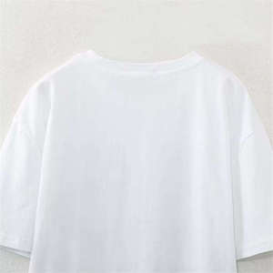 T-shirt imprimé à manches courtes pour homme, style tendance, broderie tricotée décontractée, respirant, 100 % coton, écologique - Product Image 4