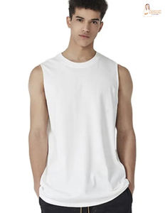 Camiseta sin Mangas de Punto Casual para Hombre de Alta Calidad, Chaleco Deportivo Sólido, Camiseta de Gimnasio Transpirable de Algodón, Anti-UV, de Secado Rápido - Product Image 1
