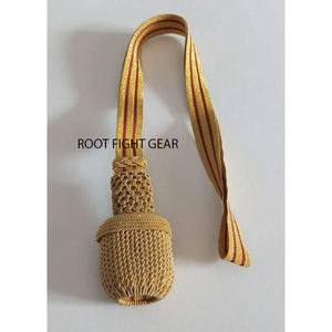 Fabricants de fil de lingot d'or et d'épée d'utilisation cérémonielle sur mesure avec le noeud d'épée de tresse de fil d'or - Product Image 1