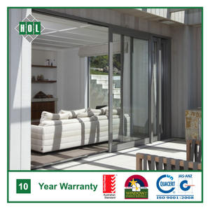 ประตูบานเลื่อนอลูมิเนียมพร้อมกระจกนิรภัยสำหรับห้องนั่งเล่นหรือห้องน้ำ - Product Image 4