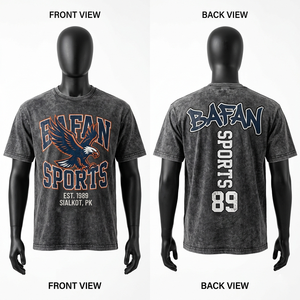 Camiseta de algodón suave de 180 g/m² con lavado ácido para hombre, estilo vintage, gris, con estampado personalizado, ajuste cómodo, 100 % algodón, corte holgado, estampada. - Product Image 4