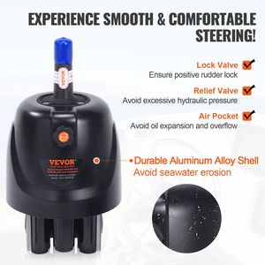 Kit di Sterzo Idraulico Fuoribordo da 300HP per Imbarcazioni Marine, Pompa Timone, Cilindro Bloccabile a Due Vie, Sistema da 26 Piedi - Product Image 3
