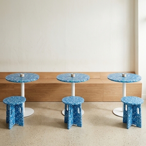 Table basse en plastique recyclé 4GoodThings, design moderne, imperméable, durable, écologique, convertible, meubles pour la maison, l'école et le salon - Product Image 6