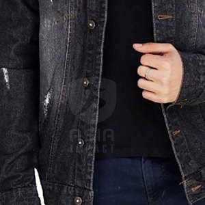 Classic Men Jeans Jacket Casual Outerwear with <b>Button</b> Closure Stylish Streetwear Fashion Winter Jacket - Product Image 6