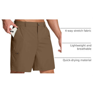 Men's Golf Shorts Lightweight Stretchable Waistband Polyester Spandex Blended Material Side And Back Pocket Wear Wholesale Short - Product Image 3