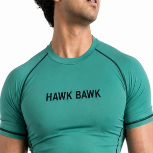 Camiseta de compresión de manga corta para hombre, de secado rápido, transpirable, ligera, atlética, para hombre. - Product Image 4