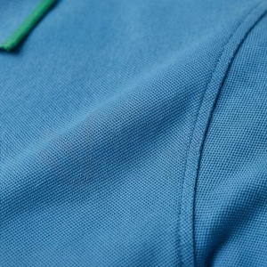 Men's <b>Blue</b> Short Sleeve <b>Polo</b> <b>Shirt</b> Cotton Pique Embroidered Logo Casual Breathable Regular Fit Solid Knitted Design - Product Image 5