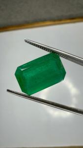 Émeraude naturelle du Zambie, pierre précieuse brute, taille octogonale, pierre verte 6,41 carats 9,10x14,20 mm pour bagues, pendentifs, bijoux - Product Image 5
