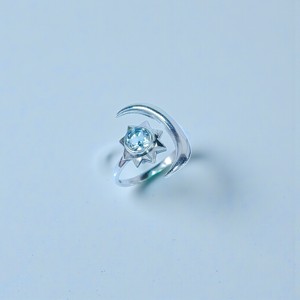 925 Sterling <b>Silver</b> Handmade Blue Topaz <b>Ring</b> Natural Semi-Precious Gemstone Light Weight <b>Silver</b> <b>Rings</b> - Product Image 2