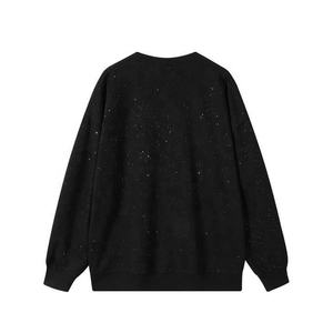 Logo personnalisé Hommes Sweats à capuche de haute qualité Diamant Strass Sweatshirts Pull personnalisé Strass à capuche - Product Image 3