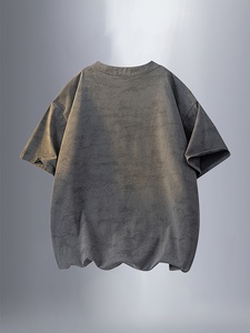 T-shirts surdimensionnés imprimés effet délavé de haute qualité, t-shirts graphiques vintage, logo personnalisé, tissu en coton, streetwear, t-shirts pour hommes - Product Image 2