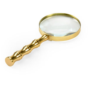 Loupe de lecture de style antique, avec cadre en laiton poli, pour lire des cartes, décorer un bureau ou comme cadeau - Product Image 2