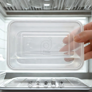 Résistance aux hautes températures micro-ondable à emporter PP plastique jetable 500ML boîte à lunch contenants alimentaires avec couvercle fabricant - Product Image 6