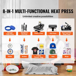 Pressa a Caldo Certificata ETL 12x15 Pollici 8 in 1, Efficiente dal Punto di Vista Energetico, Versatile a 360 Gradi per Sublimazione su Magliette - Product Image 2
