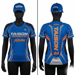 เสื้อเจอร์ซีย์สำหรับยิงปืน ผ้าโพลีเอสเตอร์อินเตอร์ล็อค พรีเมียม 180 GSM สีเบจ กรมท่า แดง พิมพ์ลายแบบซับลิเมชั่นที่แถบข้าง พร้อมโลโก้แบบกำหนดเอง - Product Image 6