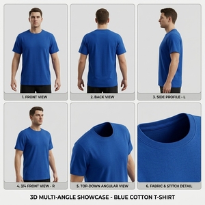 Modern Plain Crew Neck Half Sleeve Knitted Digital <b>100</b>% <b>Polyester</b> Anti-Pilling Loose Fit Breathable Lightweight Casual T-<b>Shirt</b> - Product Image 2