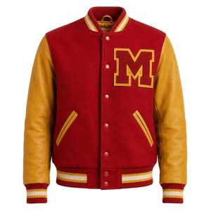 Chaqueta Universitaria de Cuero Personalizada, Estilo Letterman, Clase 2026, Regalos para Graduados, Unisex, con Logos, Estilo Pullover, Ropa Urbana, Resistente al Viento - Product Image 2