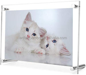 2025 Pantalla de escritorio de tamaño personalizado marco de fotos de acrílico transparente sin marco cuadrado de pie magnético nuevo tamaño personalizado cuadrado - Product Image 4