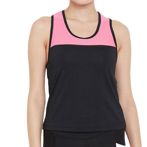 Camiseta sin mangas básica OEM de cuello redondo, 100% algodón, con encaje, para mujer, suave, para entrenamiento, gimnasio, con logo personalizado, venta al por mayor, personalizable. - Product Image 1