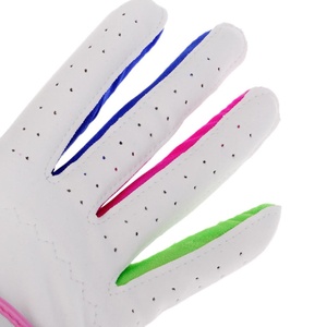Women's White Golf <b>Gloves</b> Pink Trim Breathable Soft <b>Grip</b> Custom Logo OEM Premium Sports Golf <b>Glove</b> Left Hand - Product Image 6
