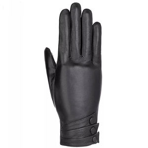 Gants en cuir pour femmes, longueur poignet, noirs unis, non doublés, thermiques, pour usage quotidien en hiver - Product Image 6