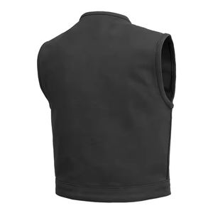 Gilets en cuir véritable pour hommes, personnalisés, respirants, coupe-vent, grande taille, gilets d'hiver pour motards - Product Image 5
