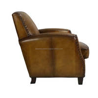Fauteuil en cuir de qualité supérieure avec assise rembourrée confortable, structure robuste, design élégant, parfait pour le salon ou le bureau