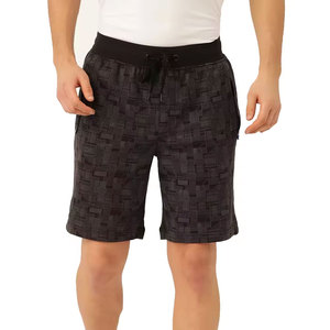 Men's Solid Board Shorts Elastic Waist Drawstring Casual Bermuda 100% Cotton Breathable Pockets Eco-Friendly Waterproof Quick - Product Image 1