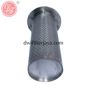 Cilindro de filtro de malla de alambre perforado de acero inoxidable con 99% de eficiencia, malla de agujero redondo con cúpula y técnica de soldadura - Product Image 4