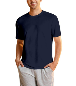 เสื้อยืดผู้ชายทรงพอดีตัว คอตตอน 100% คุณภาพสูง 180 GSM สไตล์สตรีทแฟชั่นฤดูร้อน ไหล่ตก รับผลิตแบบ OEM พร้อมสกรีนโลโก้ตามสั่ง - Product Image 2