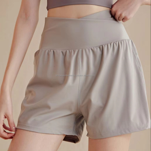Womens Custom Logo Shorts High Waist Breathable Gym Workout - Product Image 4