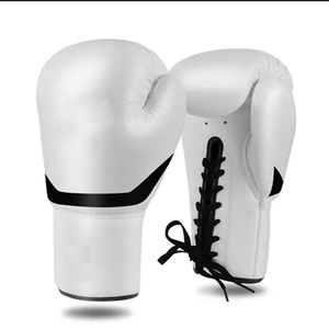 Logo Print Leather <b>Karate</b> Boxing <b>Gloves</b> Breathable Moisture Wicking LaceUp Closure High Quality Premium Outdoor - Product Image 2
