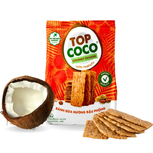 Cracker de Coco TOPCOCO con Cacahuetes 180g, Snack Crujiente de Coco y Cacahuetes, Precio Competitivo, Venta al Por Mayor, Exportación - Product Image 2