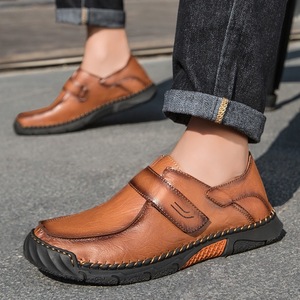 Mocassins d'été pour hommes en cuir cousus main, décontractés, à semelle plate, confortables, antidérapants, légers, grandes tailles, pour le quotidien et les affaires - Product Image 4