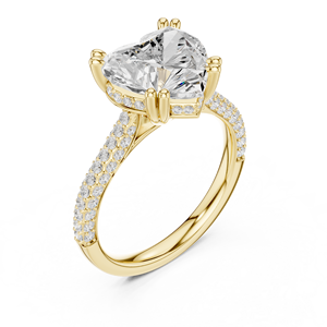 Anillo de compromiso y propuesta de matrimonio con diamante de laboratorio de 4 quilates, talla corazón, grande, llamativo y hermoso, en oro de 18k/14k/10k/plata. Recién llegado, ¡superventas! - Product Image 6