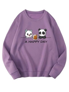 Fabricant vérifié Vêtements 450 Gsm Vêtements pour femmes Logo personnalisé imprimé Sweat-shirt à épaules tombantes - Product Image 5