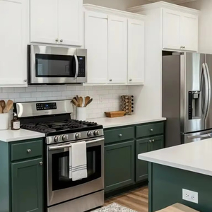 ตู้ครัวอเมริกันแบบโมเดิร์นสั่งทำพิเศษจาก SANYANG ทำจากไม้เนื้อแข็ง/ไม้อัดอเนกประสงค์ สไตล์คลาสสิกแบบใหม่สไตล์เชค - Product Image 1