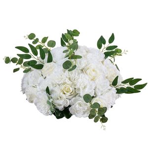 10 Piezas de Rosas Blancas Artificiales de 17.7 Pulgadas de Diámetro, Arreglo de Flores Artificiales, Ramo de Boda, Decoraciones de Mesa, Centros de Mesa - Product Image 1
