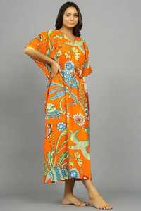 ชุดคลุมชายหาดผ้าฝ้ายพิมพ์ลายนกทำมือ สไตล์โบฮีเมียนอินเดีย สำหรับฤดูร้อน - Product Image 3