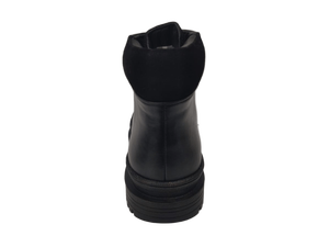Botas de Combate de Tobillo para Hombre, de Cuero Genuino Negro, con Cordones, Punta Redonda, Suela de Goma Antideslizante, Entresuela de EVA, para Todas las Temporadas - Product Image 5