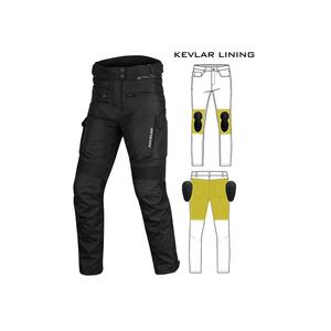 Vêtements de protection pour motards en tissu, dotés de protections de genoux de niveau CE 1. - Product Image 1