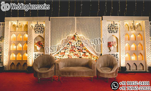 Buy Traditional Rajasthani Jharokha <b>Frame</b> For <b>Wedding</b> Stage Elegant White Theme Jharokha Backdrop Panel For <b>Wedding</b> - Product Image 5