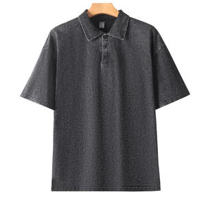 High Quality Men's High Quality T Shirt Cotton Men's Blank Customized Embroidered Logo Plain Short Sleeve Shirt for Men Washed - Product Image 1