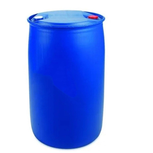 Conteneur en plastique rond HDPE bleu de 25L à 200L, seau moulé par soufflage, ouverture supérieure avec anneau en fer - Product Image 1