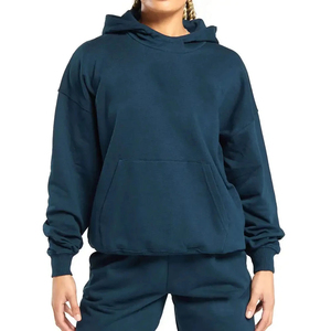 Sweat à capuche oversize personnalisé avec logo en polaire pour femme, pull uni imprimé, sweats à capuche et sweat-shirts grande taille pour femme - Product Image 1